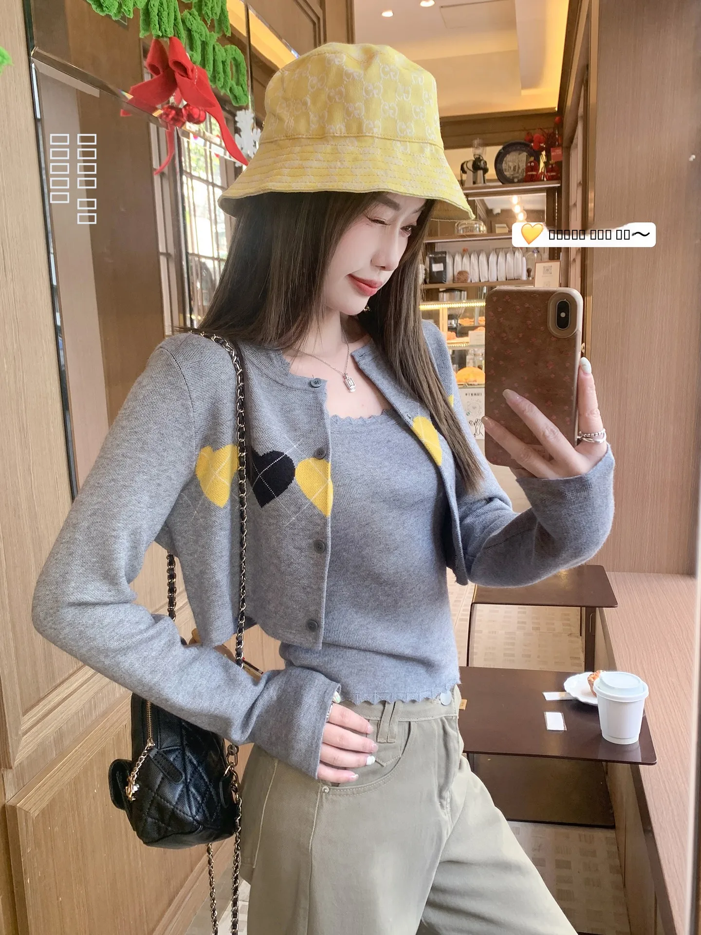 

Zeng Xiao Salt ort Knitted Cardigan Women's Spring Autumn ey Two-Piece Set Korean Sle Soft Long Sve Button up Sweater
