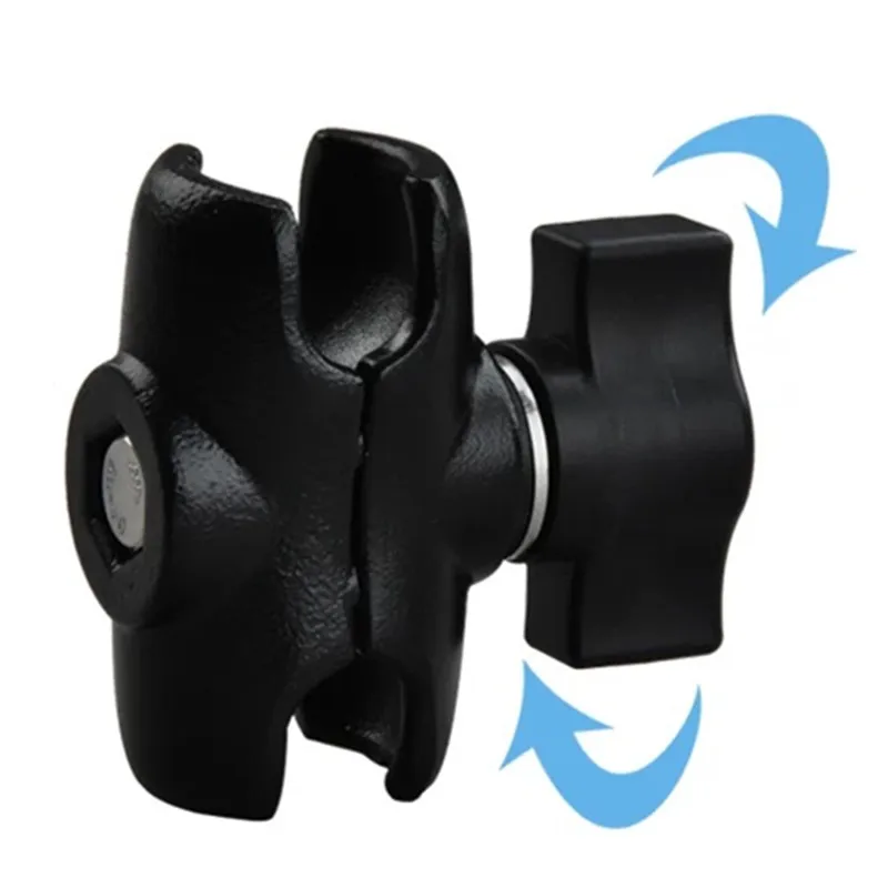 Алюминий, 15 см, 9,4 см, 9 см, 6,1 см, 5,5 см, длинный кронштейн с двойной розеткой для 1-дюймовых шариковых основок для держателя мобильного телефона