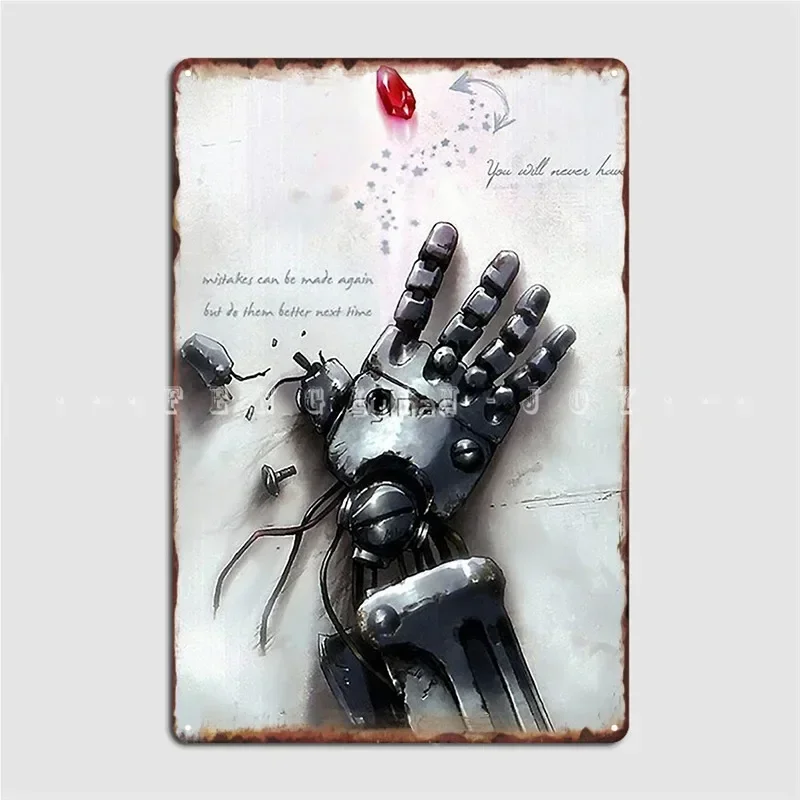 

Fullmetal Alchemist The Philosopher's Stone Poster Metal Plaque Wall Mural Club Bar Classic Wall Plaque Tin Sign Poster