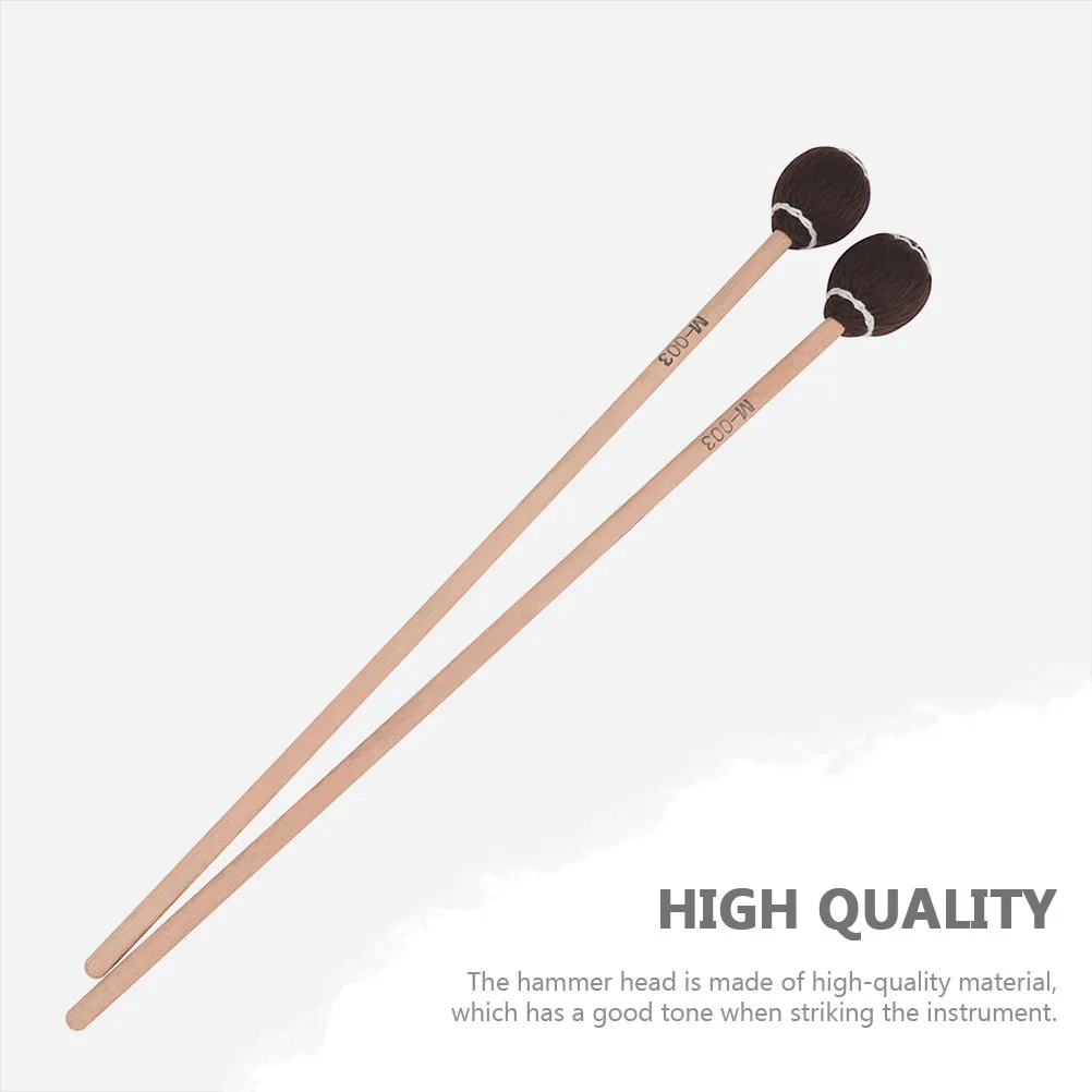 

2 Pcs Maple Drumsticks Mallet Hammer Marimba Parts Practical Yarn Percussion Instrument Accessories
