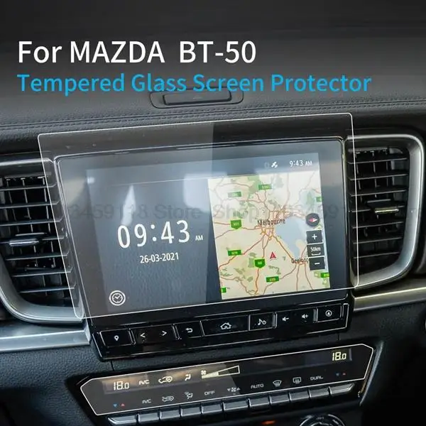 Tempered Glass  Screen Protector  Film For Mazda BT-50 2023 bt50 car navigation Console  anti-scratch Accessories 