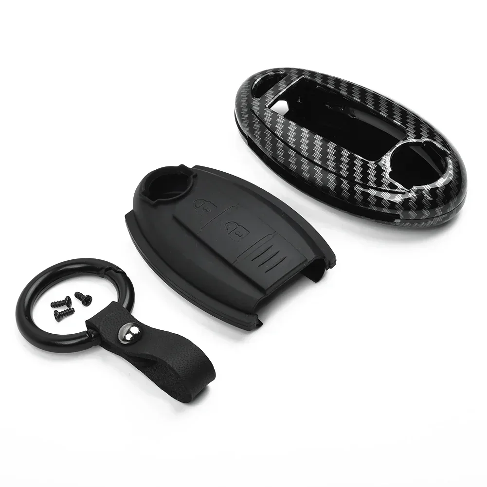 

ABS Plastic Car Key Cover for Nissan Models For Qashqai For Juke Pulsar and More with Keychain and Screwdriver