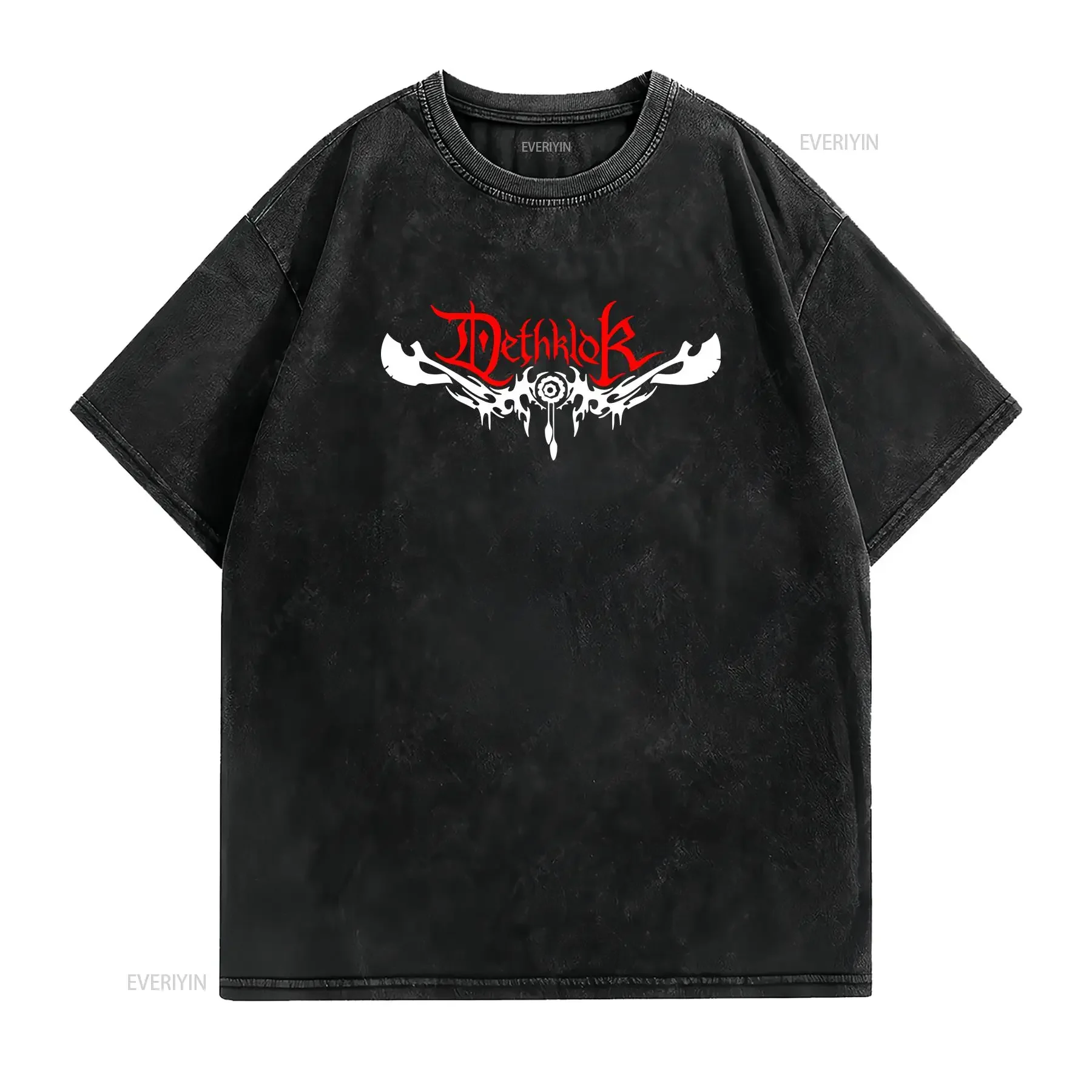Dethklok Metal Band Logo Men's T shirt Size S 2XL vintage Washed Versatile Stretched Slightly Soft Comfortable Casual Unisex