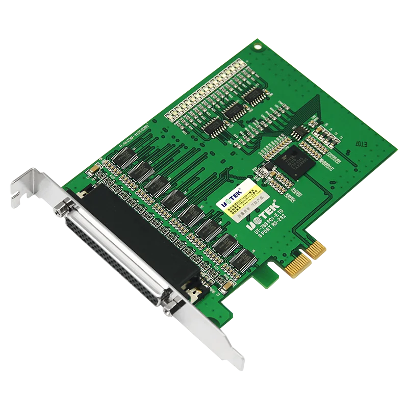 UOTEK Industrial PCI-E to RS-232 Serial Card PCIE to RS232 8 Ports High Speed DR62 Converter Com DB9 Connector 4U UT-788