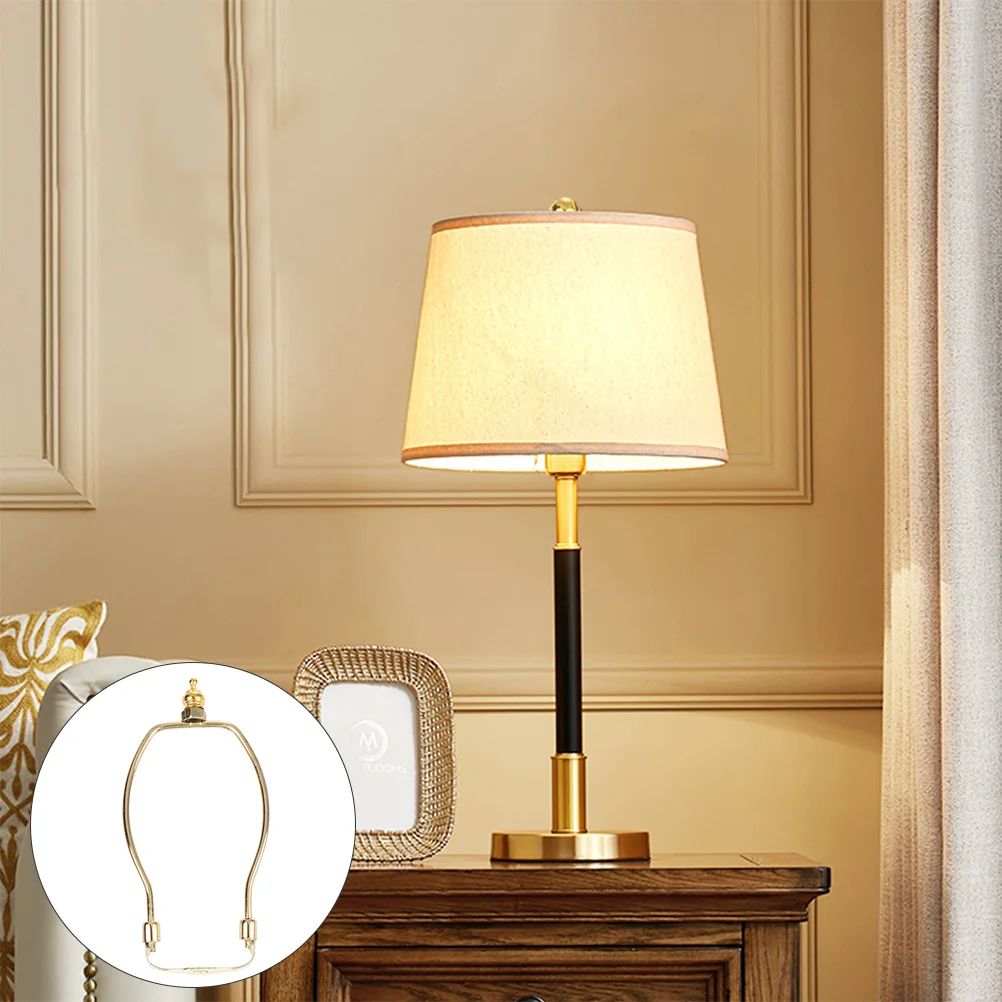 

2pcs 6 Inch Lampshade Horn Bracket Alloy Plated Harp Frame For Table Floor Crystal Lamps Lighting Fixture Accessory Holder