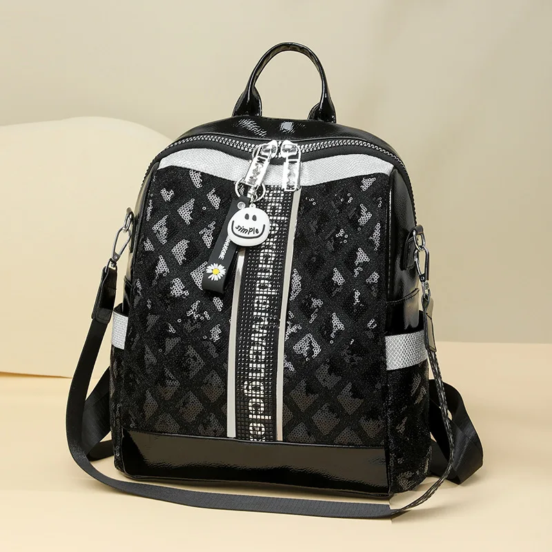 

2025 Новая модная тенденция, корейская версия, универсальная школьная сумка большой вместимости, женский рюкзак из искусственной кожи для отдыха и путешествий