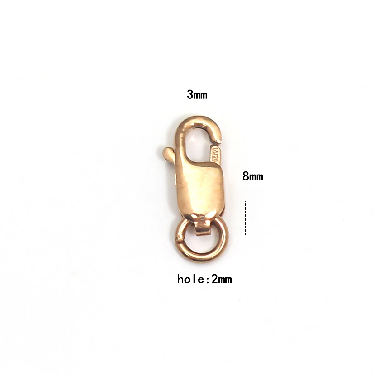 Beadsnice Rose Gold Filled Circle Connect Claw Clasp