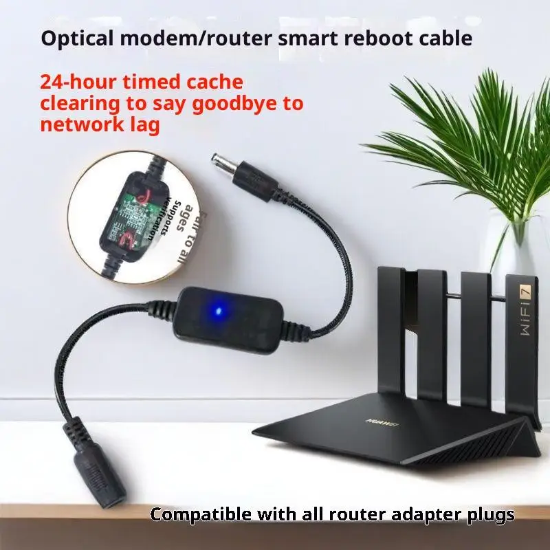 New1Pc Timing 24H Automatic Power Off Reset Line DC 5V-15V 5.5x2.1mm Rout-er Rebooter WiFi Reset Router Timing Restart Module