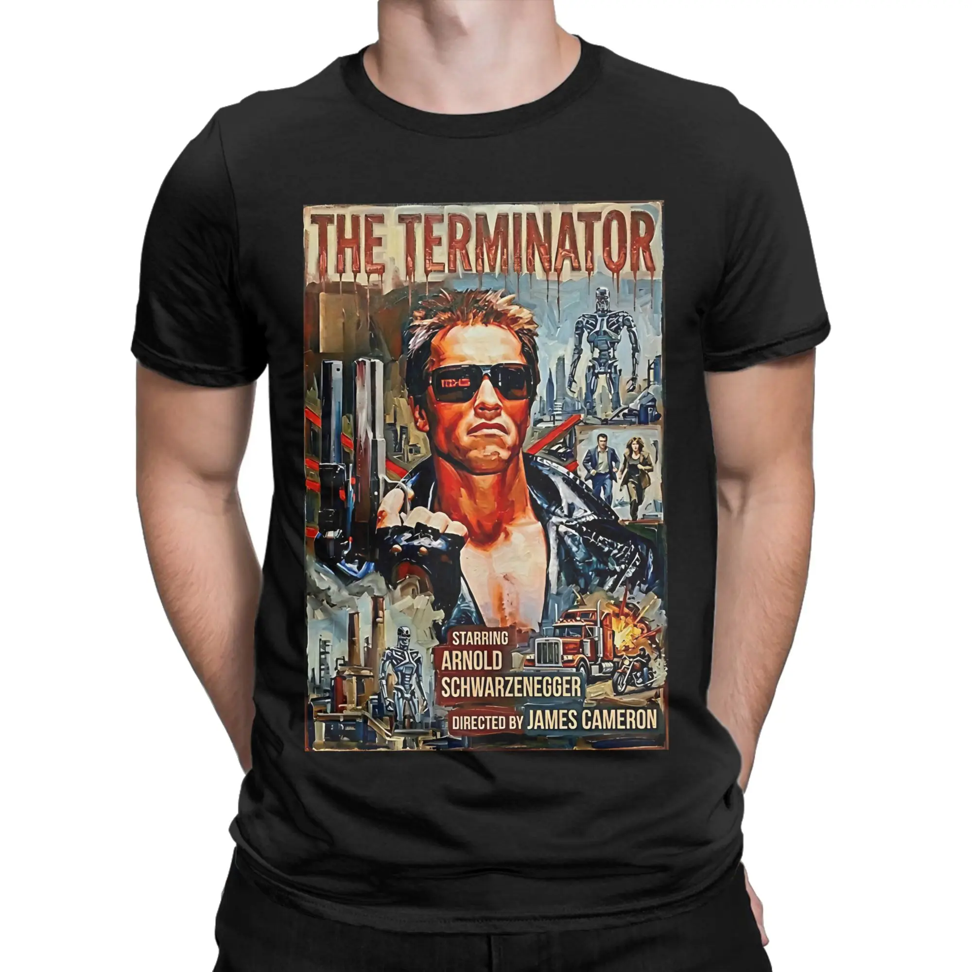 I will Be Back The Pursuit of Sarah Connor Novelty 100% Cotton T-Shirt The tTerminator Tops Tees For Men