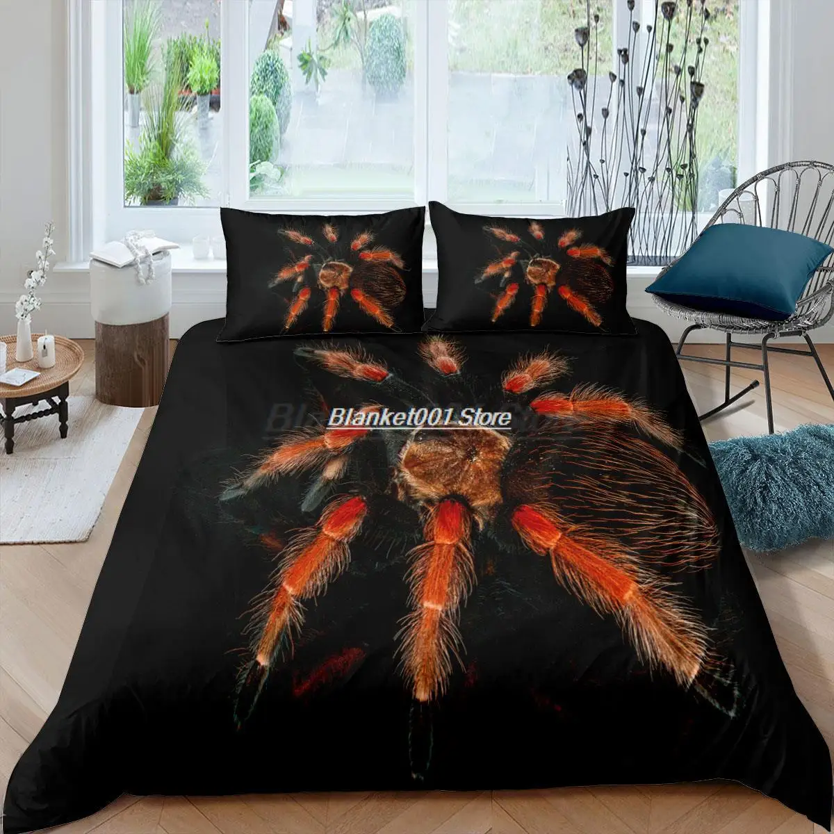 

Home Textiles Luxury 3D Horror Spider Print Duvet Cover Set 2/3 Pcs Pillowcase Kids Bedding Set AU/EU/UK/US Queen and King Size