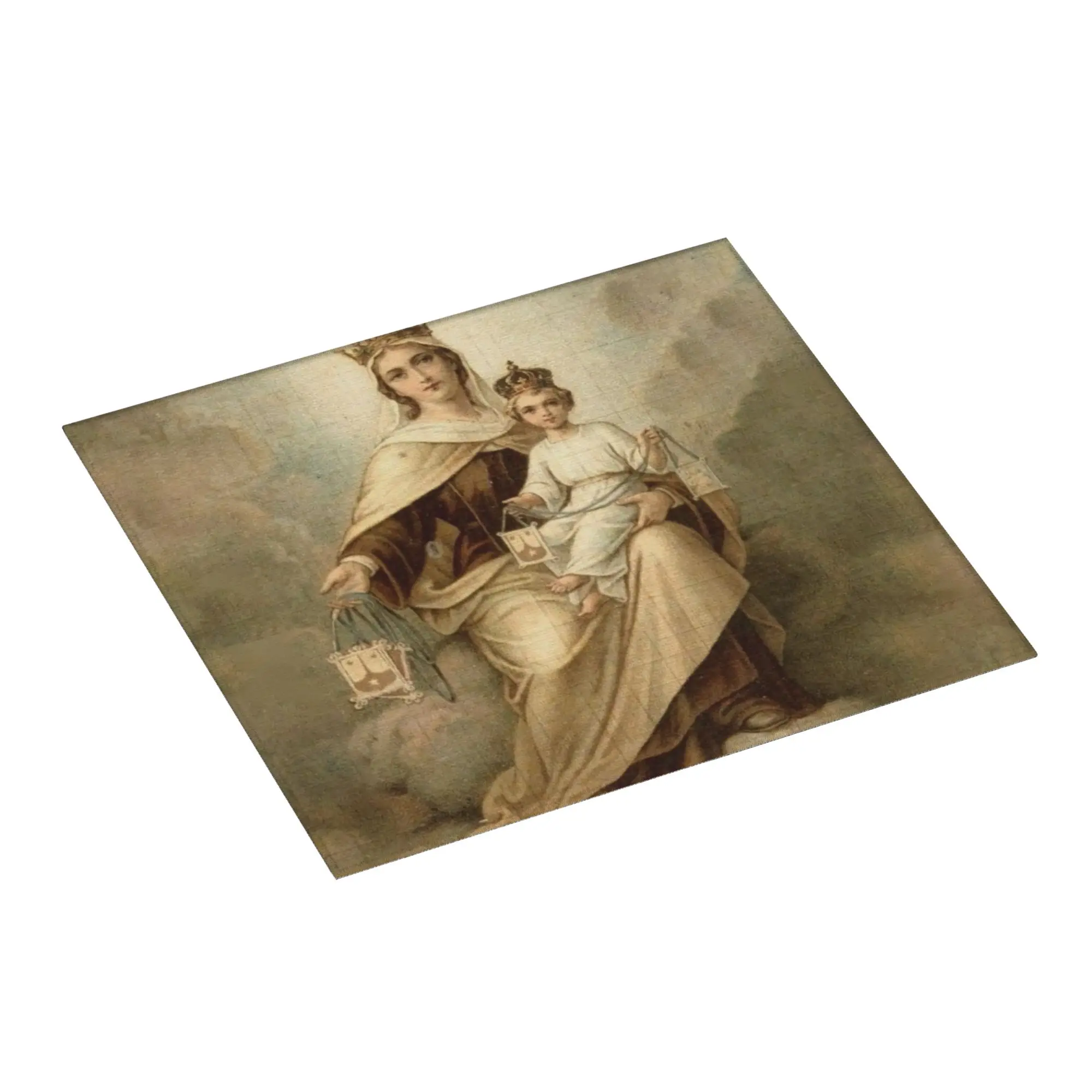 Our Lady of Mount Carmel Non‑Slip Waterproof Absorbent Barware Tableware Oil Proof Reusable Catholic Virgin Mary Mat For Kitchen