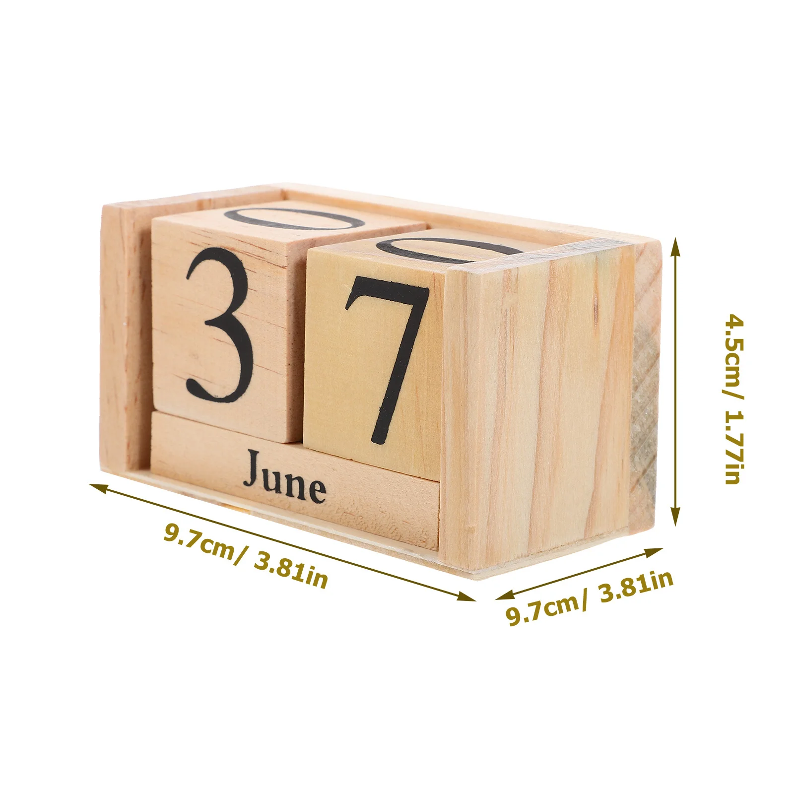 Elegant Wood Desk Calendar European Style Perpetual Block Calendar Office Desktop Supply Daily Use Office Supply