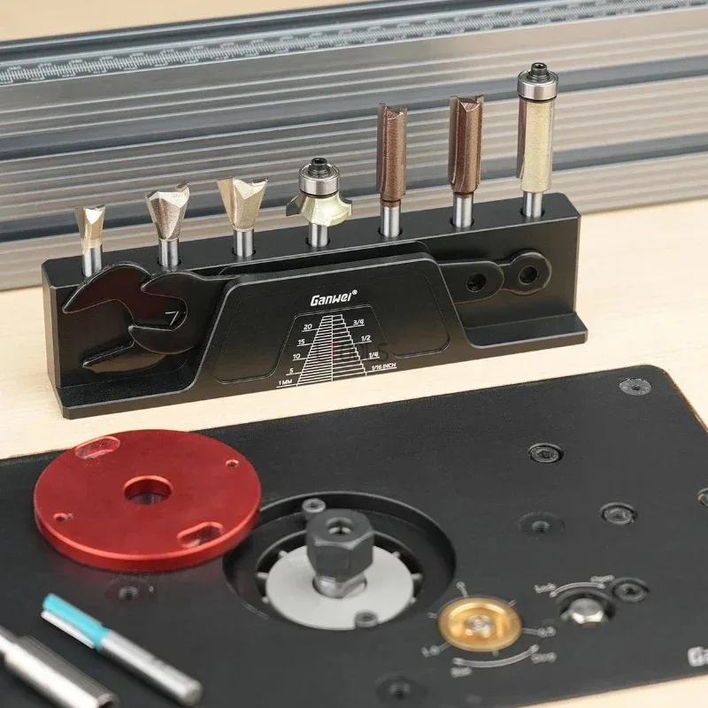 Milling cutter storage tool Aluminum Tools Holder with Magnetic Attraction woodworking tool display stand Reamer Storage Seat