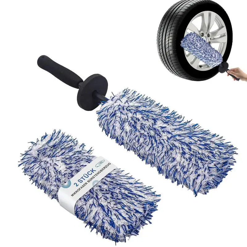 

Microfiber Car Wash Brush auto Wash Super Brush vehicle Wheel Tire Rim Detailing Cleaning Brush Wheel Brush Set car accessories