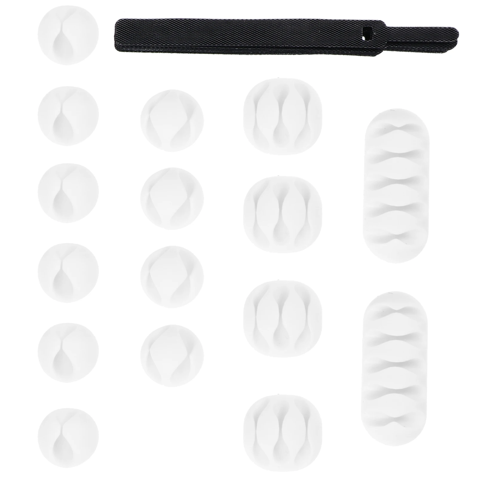 

26 Pcs Desktop Line Card Set Cable Management Wire Clips Holder Self Adhesive Cord