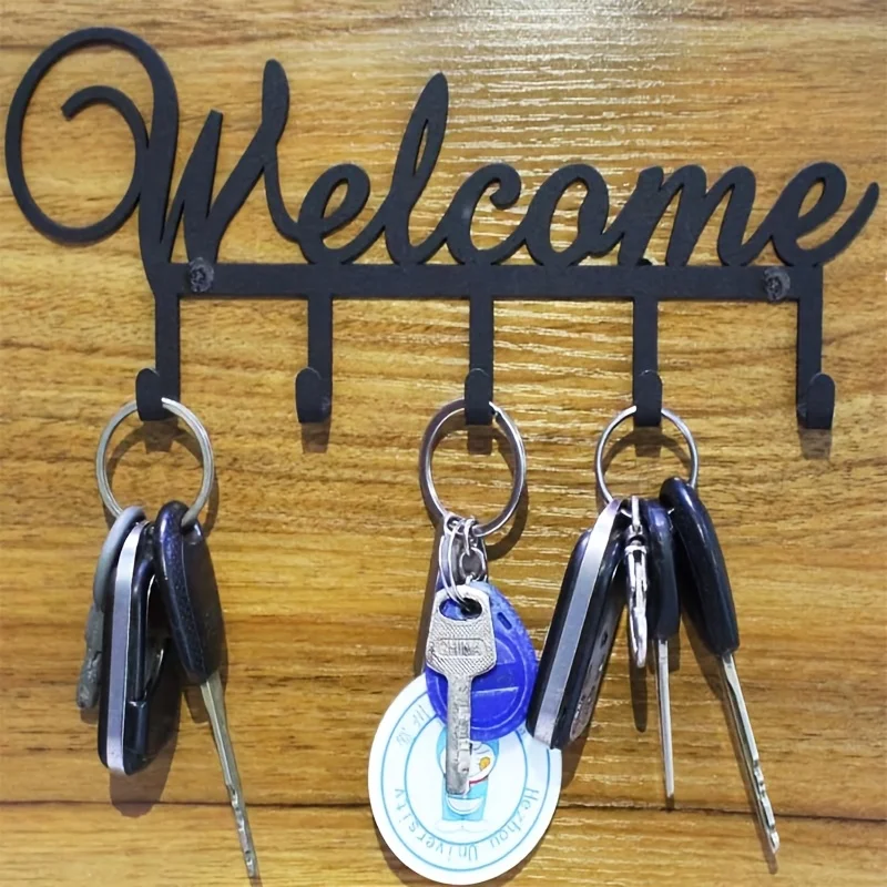 Metal Keychain Wall Hook Metal Key Holder with Screws, Suitable for Entryway, House Keys, Small Accessories, and Jewelry