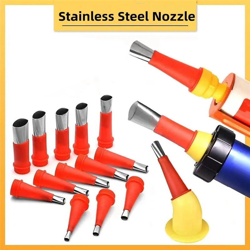 

A20F-29PCS Universal Integrated Rubber Nozzle Tool Kit,Caulking Tips,Caulking Nozzles For Sausage Caulking Tools Durable