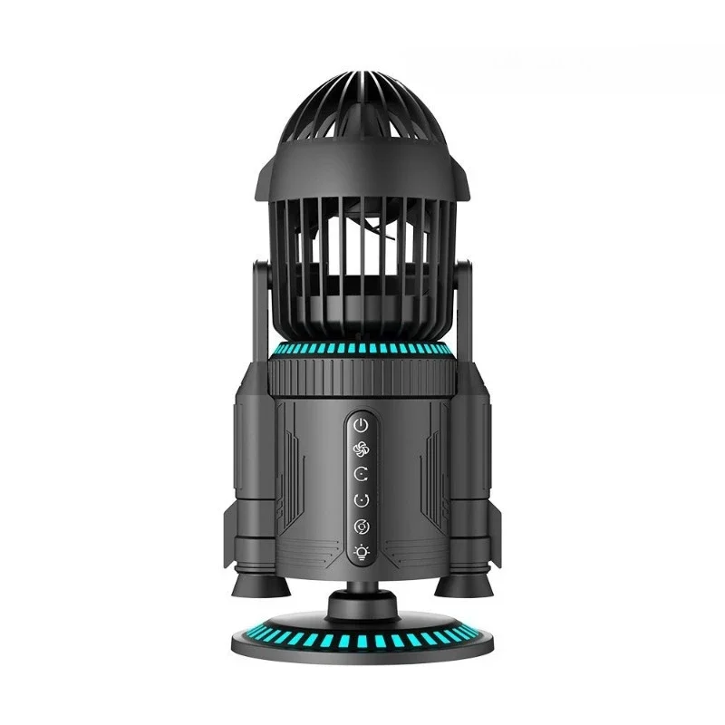 Small and medium-sized fan Office desktop dual-drive spray system RGB colorful fan