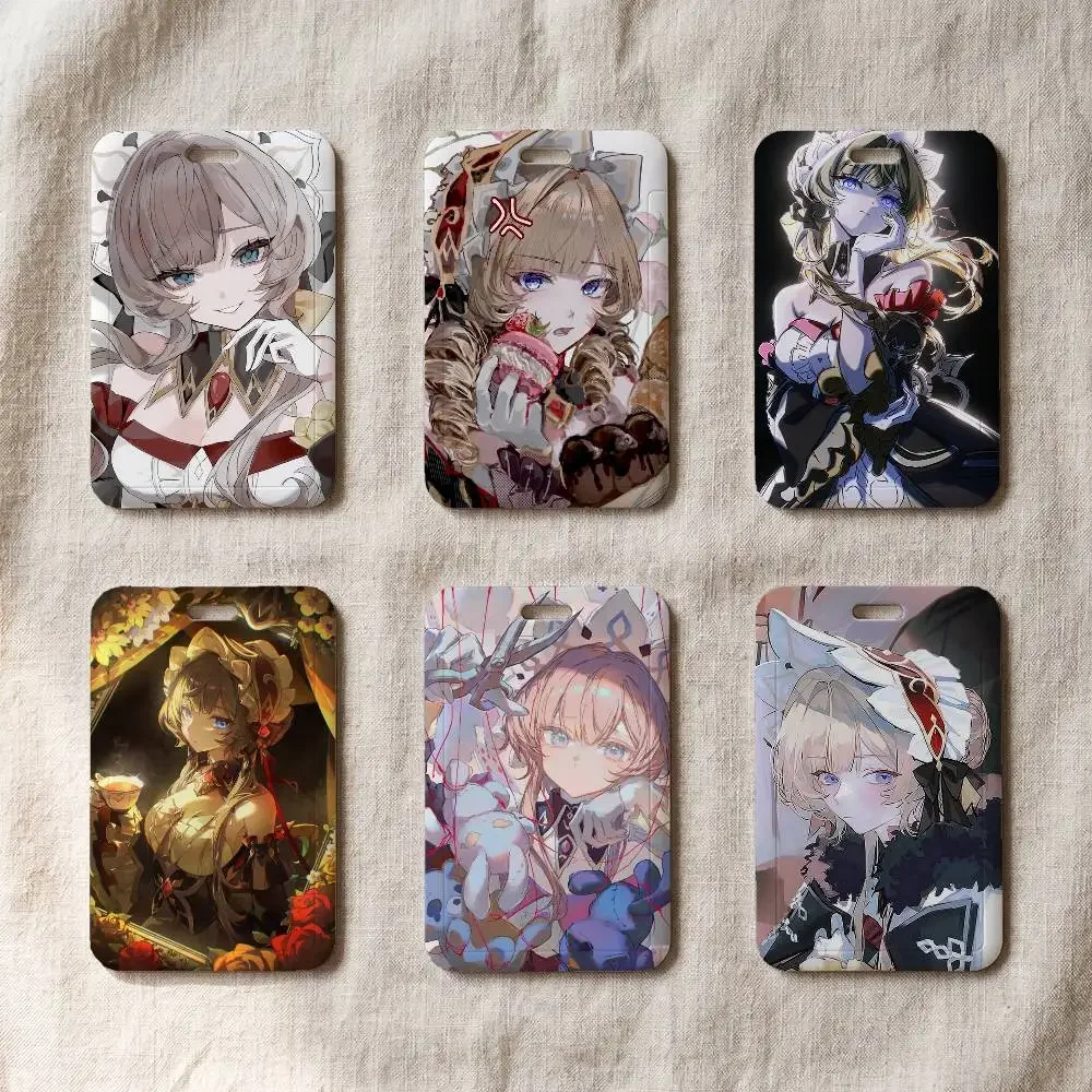Anime Game Genshin Impact Sandrone  Portable Office Staff Badge Card Cover Lanyard Card Case
