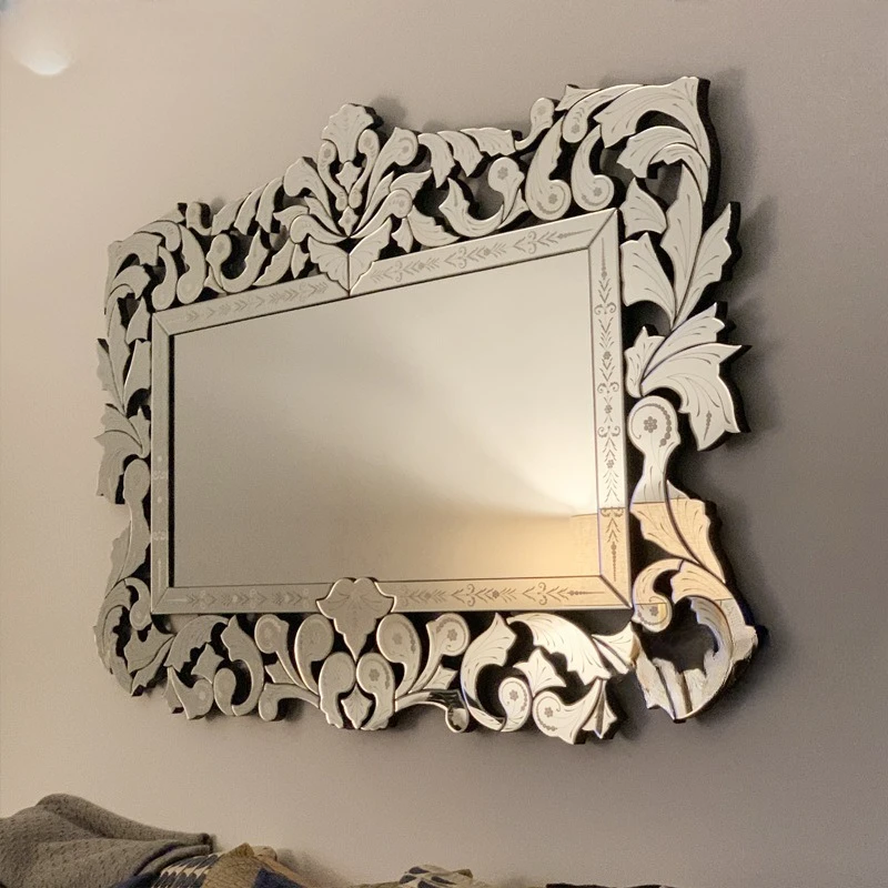 European Style, Carved Mirror, Decorative , Enigma Mirror, Bathroom , Neoclassical, Postmodern