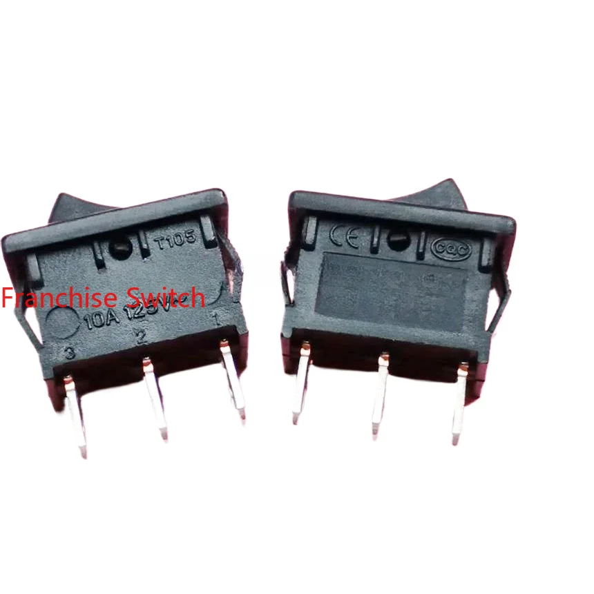 10PCS ship type rocker switch RL3-1 three-pin two-gear non-reset 6A250V power 