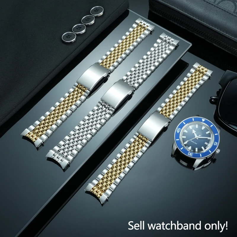 316 Stainless steel watchband 21mm men's Bracelet for Rado Captain Cook 42mm dial Watch R32505203 R32505015 R32505313 Arc strap
