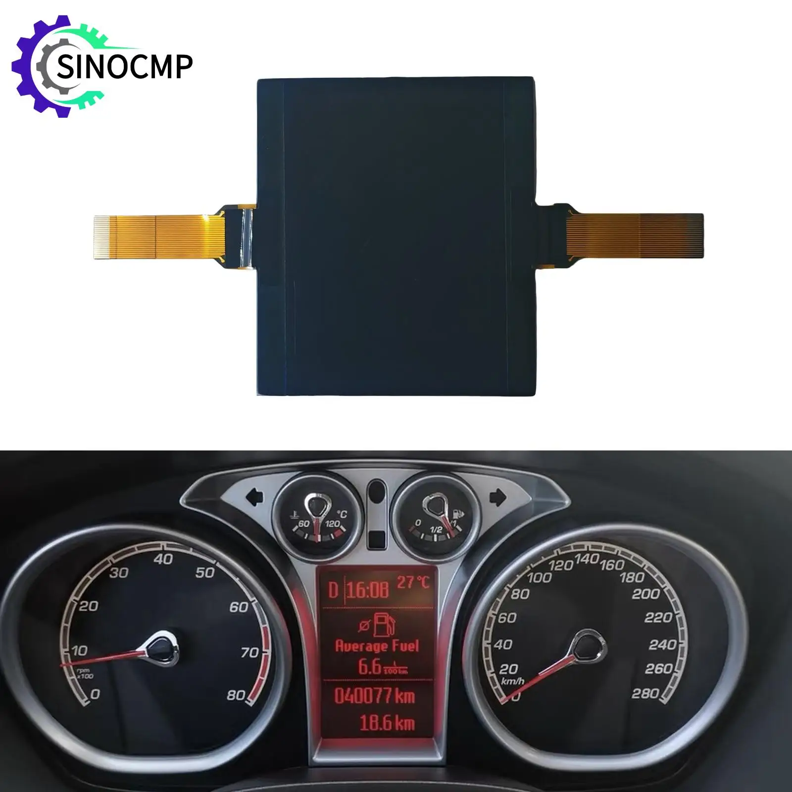 

Instrument Cluster LCD Display Screen 2 Ribbons Connector For Ford Focus Kuga Galaxy C-Max S-Max Mondeo Car Interior Accessories