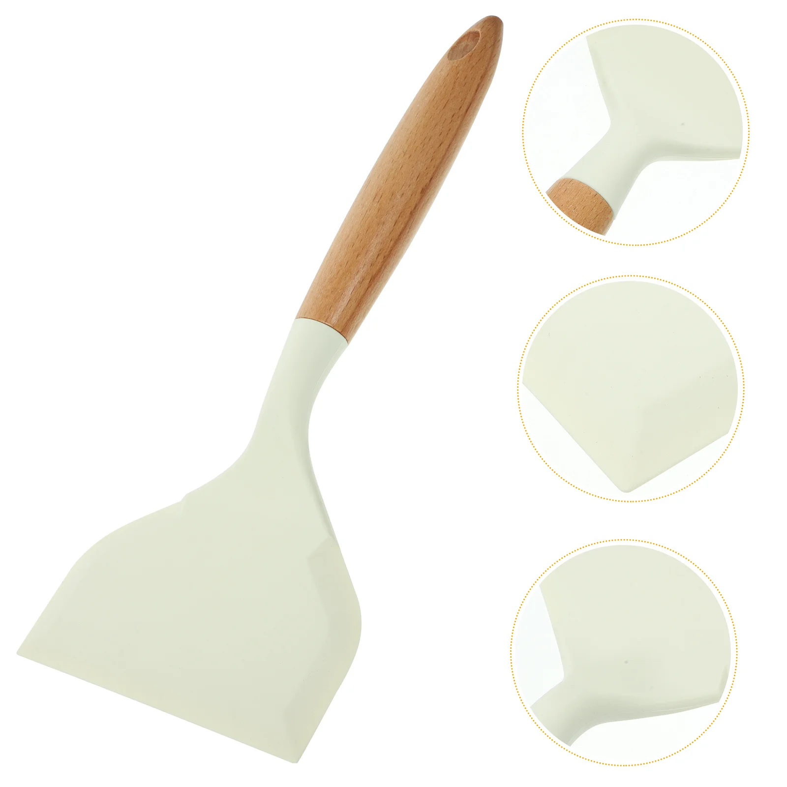 

Cooking Appliances Silicone Frying Spatula Steak Portable Kitchen Supply Anti-scalding White Accessory