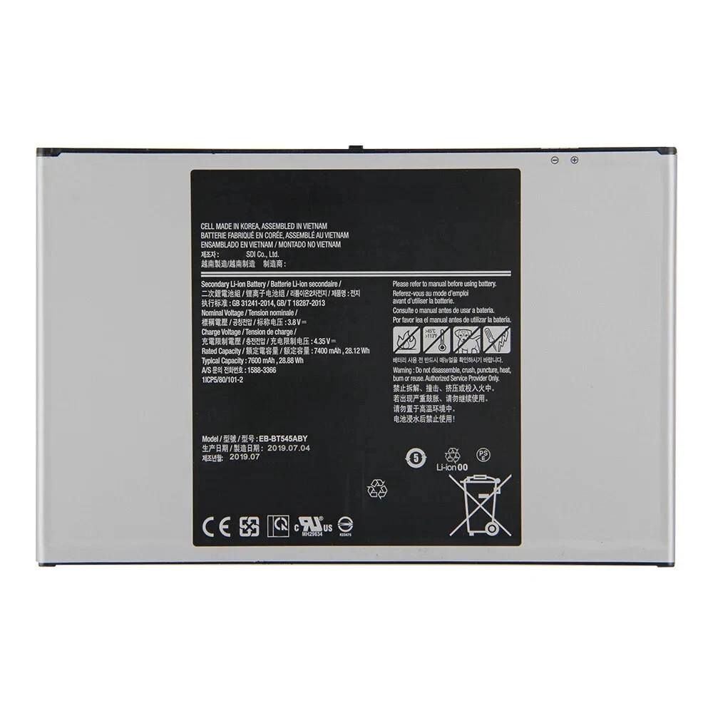 7XINbox EB-BT545ABY 3.8V 28.12Wh 7400mAh Laptop Battery For Samsung Galaxy Tab Pro Active Pro T545 SM-T545