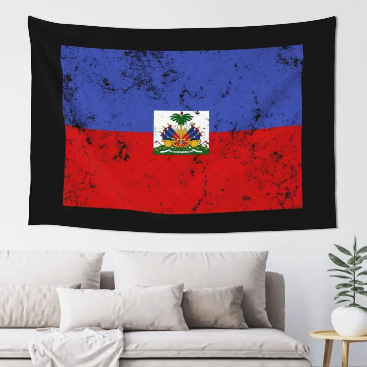 Lakay Haiti Flag Day Vintage Tapestry Bed Room Decoration Room Decorating Aesthetic Tapestry