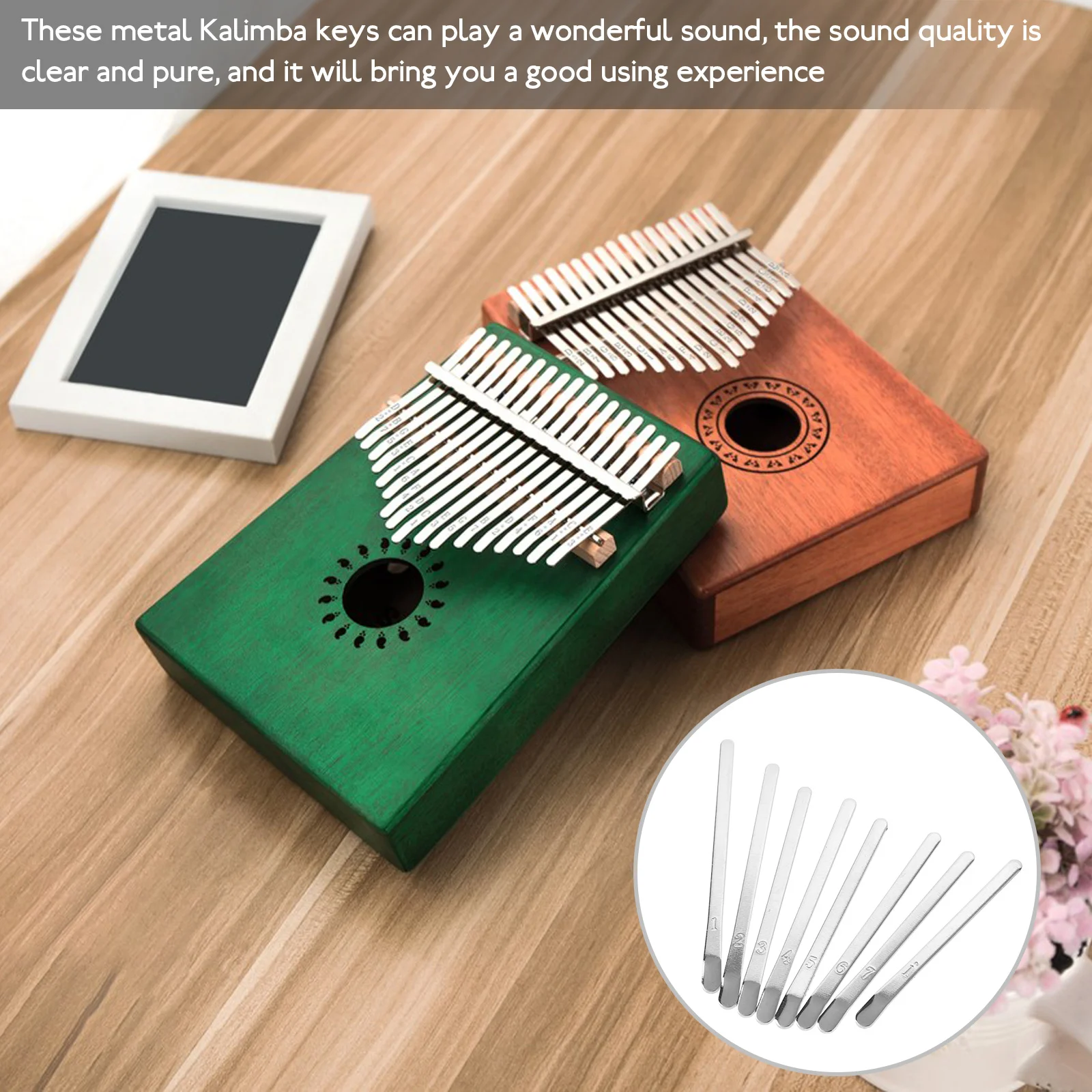 

Thumb Piano Repairing Parts Mini Kalymba Eight-tone Saddle Silver Metal Musical Instrument Baby