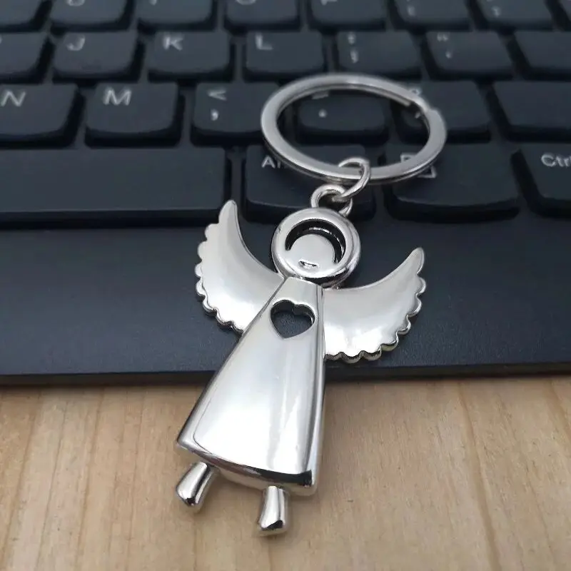 Hot Angel Keychain Key Ring Angel Key Chain Key Holder High Quality Portachiavi Chaveiro Llaveros Bag Charm Gift