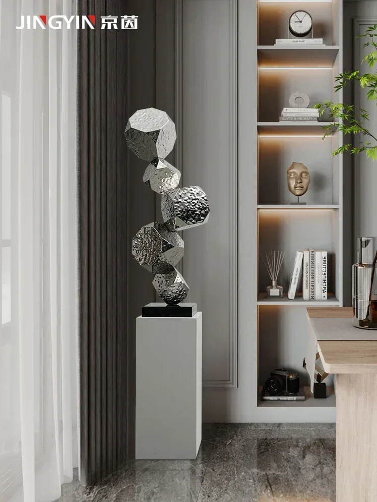 

BJ-16 stainless steel metal installation art sculpture walkway large floor abstract ornament