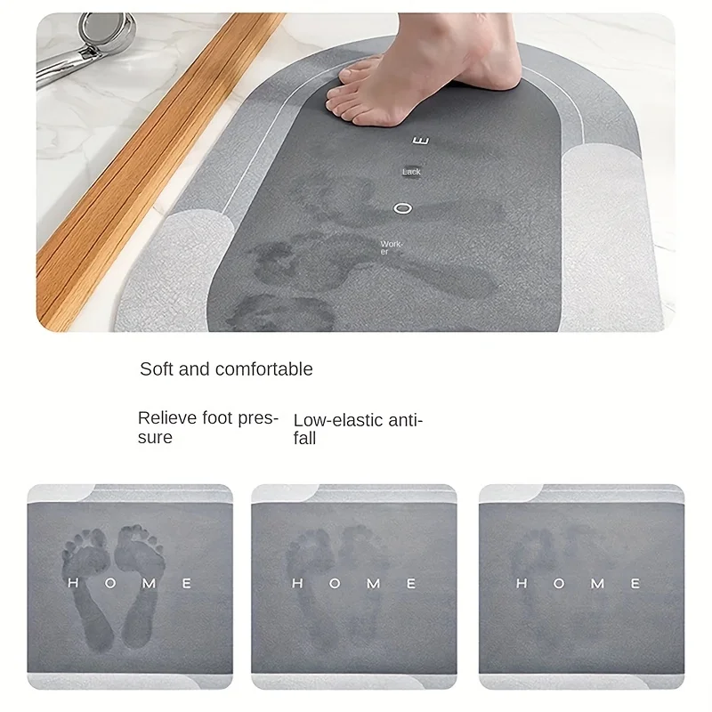 Super Non-slip Bathroom Mats Absorbent Quick-drying Mats Diatomaceous Earth Non-slip Foot Mats Bathroom Bathtub Non-slip Mats