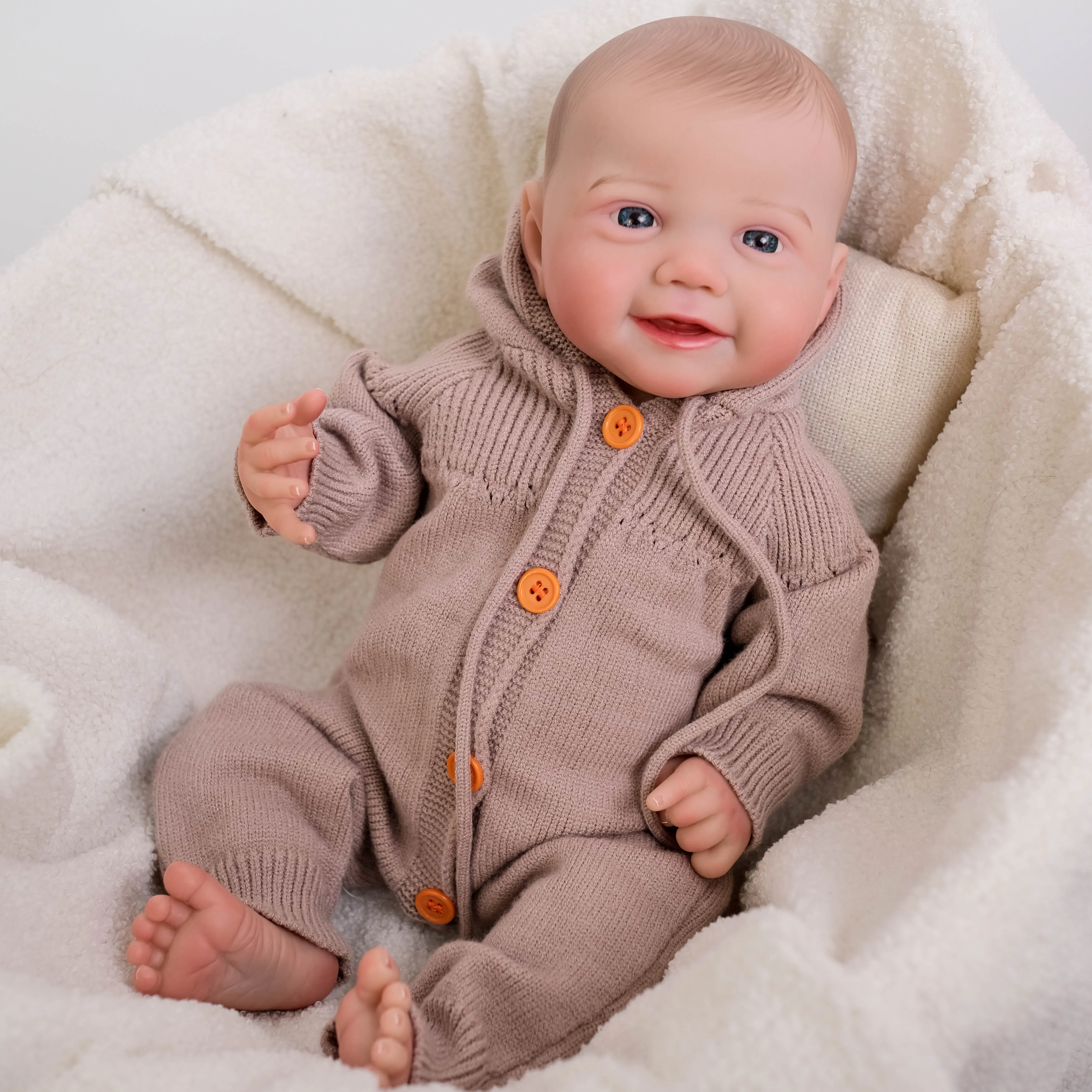 SINO-BB 20 pollici Corpo Intero Reborn Baby Doll Atomicamente Corretta Kinsley Coccoloso Neonato Bambola Più Strati Pittura 3D Pelle