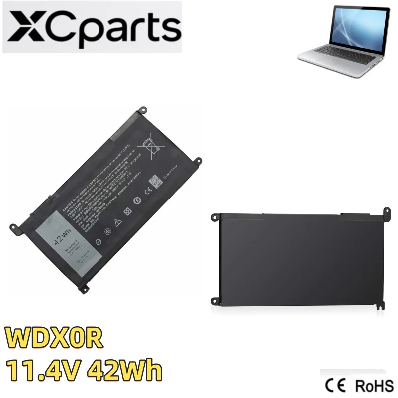 New WDXOR WDX0R Laptop Battery 11.4V 42Wh For DELL Inspiron 13 5368 5378 14 7460 7472 15 7560 5538 5567 5568 P61F Vostro 14 5468