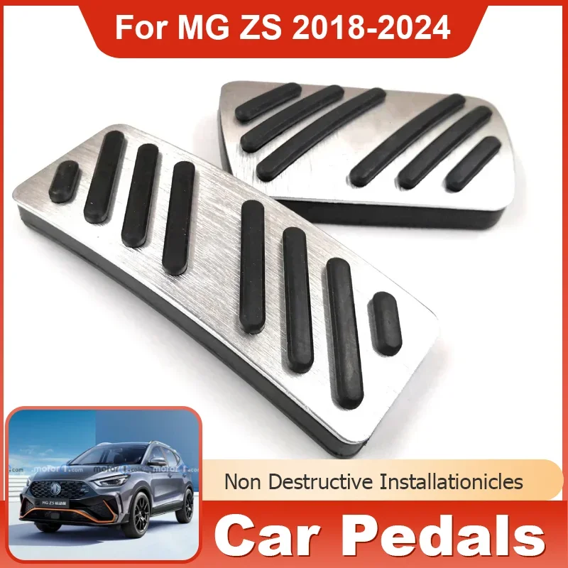 

for MG ZS ZS11 ZX VS ZST Astor EV 2018~2024 2023 Car Pedal Stainless Steel Gas Brake Footrest Pedal Protection Cover Accessories