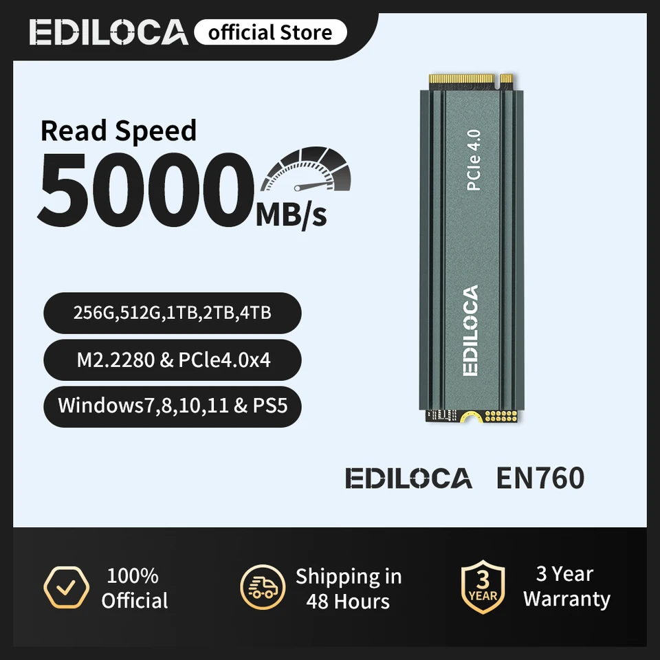 EDILOCA EN605 2TB M.2 NVMe PCIe SSD動作未確認 Amazon.com: Ediloca 2TB PS5 SSD with Heatsink PCIe Gen4 NVMe M.2