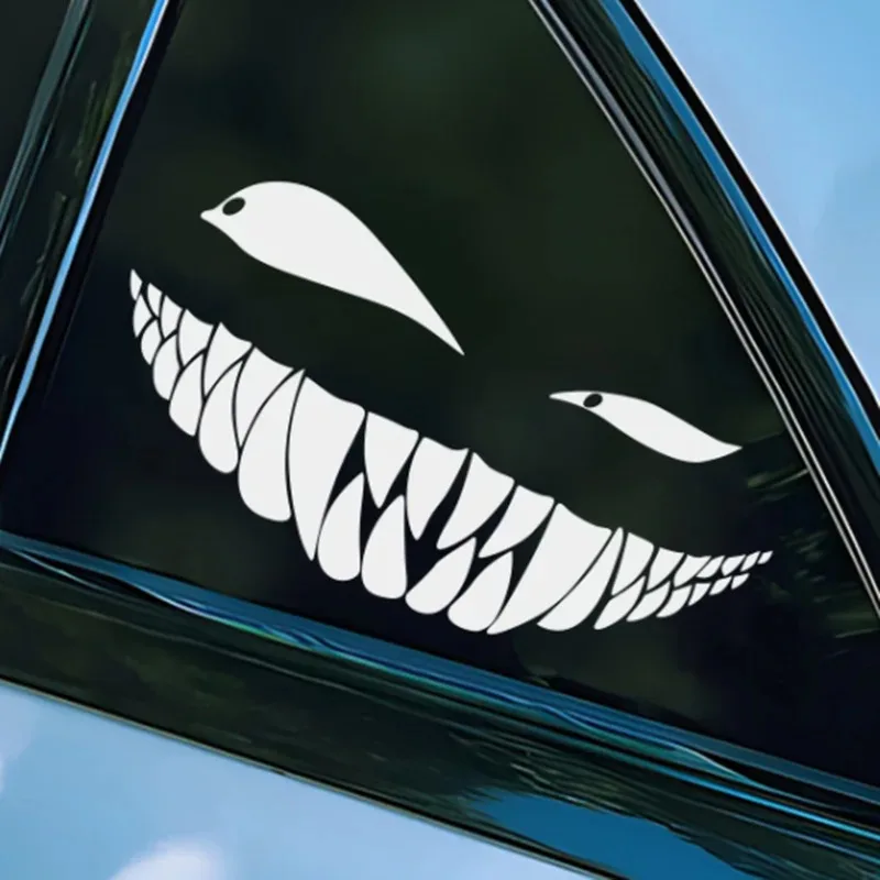 Auto Aufkleber Dämon Lächelndes Gesicht Auto Aufkleber Heckscheibe Lustige Auto Körper Styling Dekoration Fenster Aufkleber Vinyl Wasserdicht