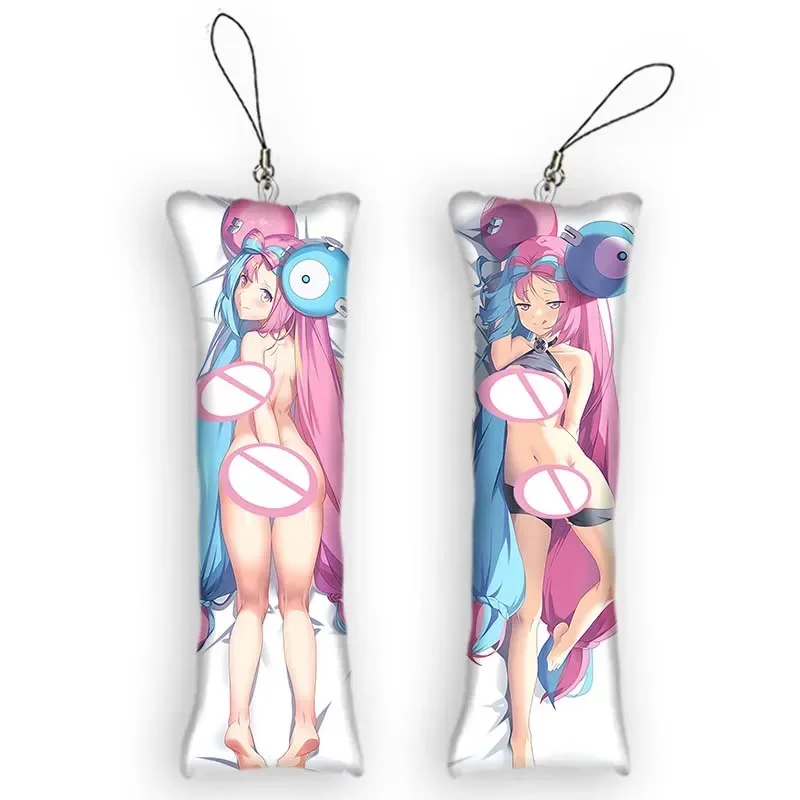 New Design Japanese Anime Hot Character Dakimakura Mini Keychain Cosplay Pendant HD Print Ornament Cute Small Body Pillow Penda