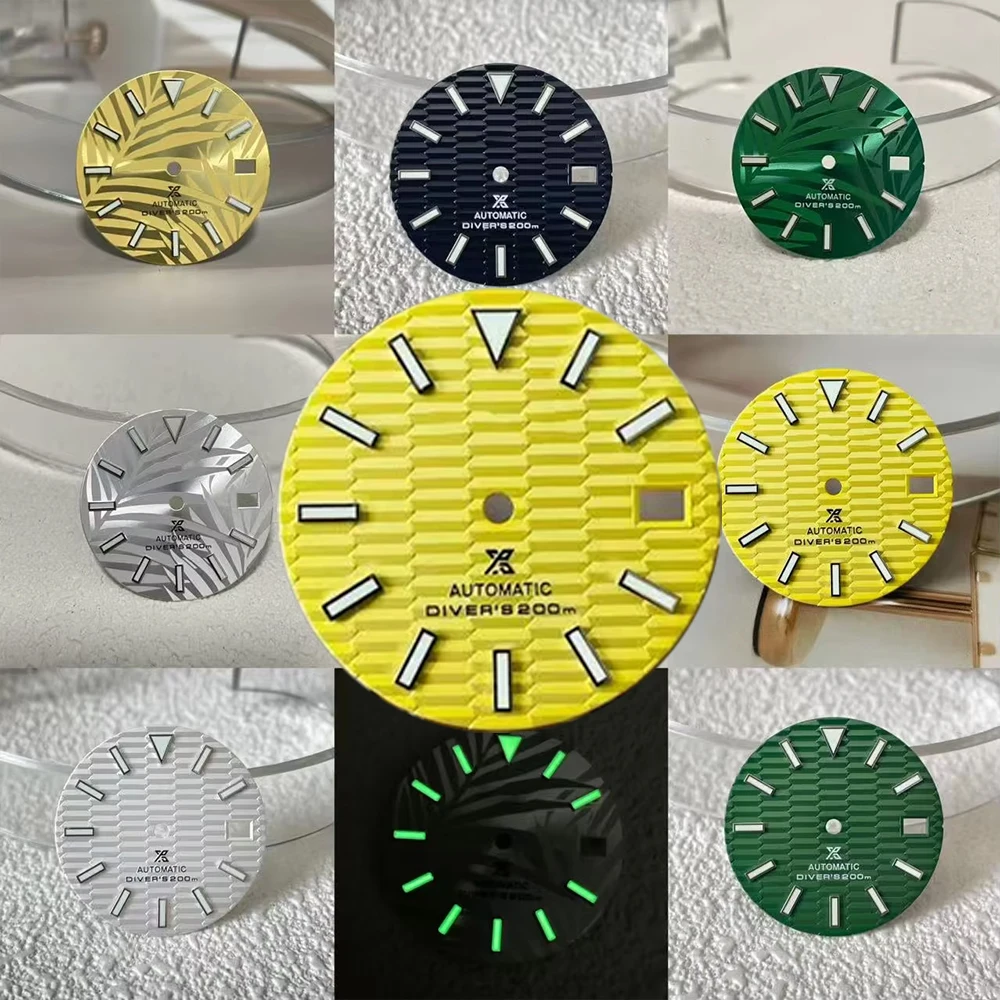 nh35-285mm-foglia-verde-luce-s-logo-quadrante-adatto-per-quadrante-nh35-movimento-accessori-per-orologi-strumento-di-riparazione-diametro-29mm-s-logo-quadrante