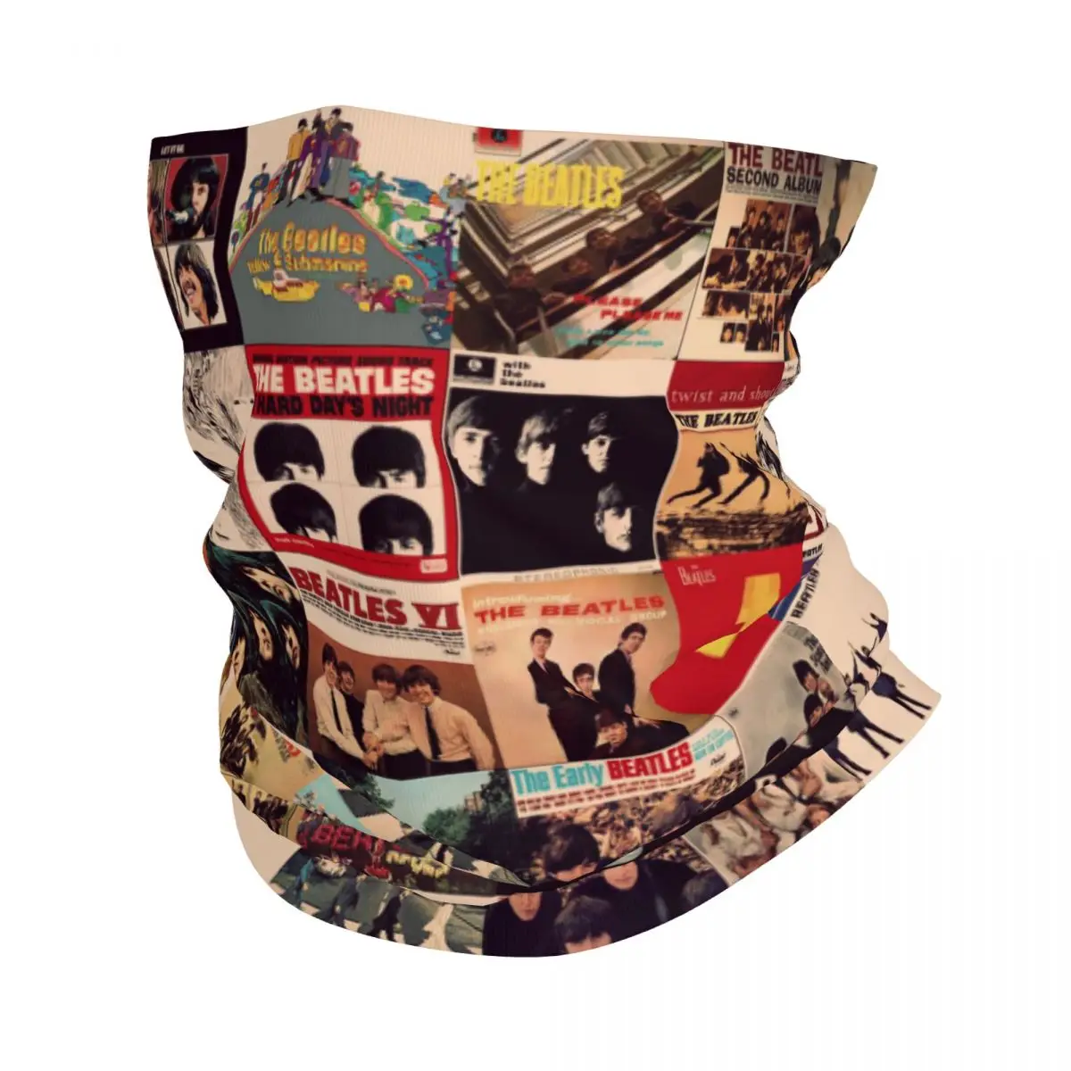 Harajuku The Beatle Memebers Art 1 Bandana Neck Gaiter Printed Wrap Scarf Warm Balaclava Cycling Unisex Adult Winter