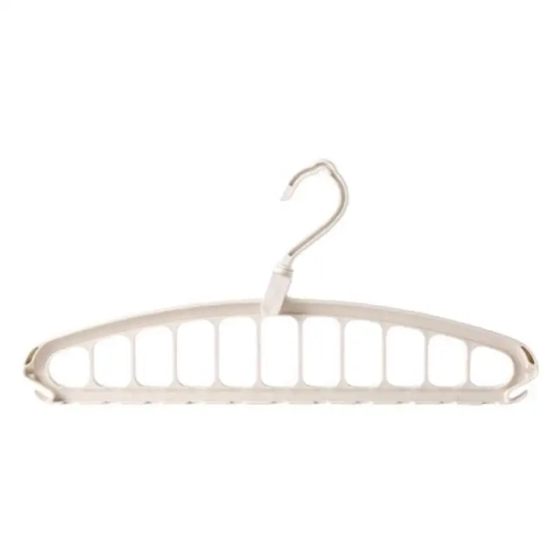 Non Slip Multi Layer 11 Holes Space Saving Hangers Plastic Closet Organizer for Apartment Trousers Shirts Jackets Storage