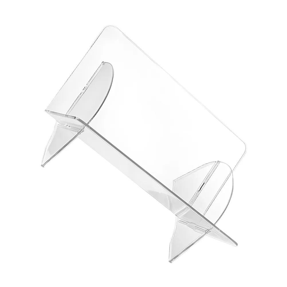 Detachable Clear Acrylic Desktop Bookshelf Easy Assembly Tool Free Book Stand Magazine Storage Rack for Books Files Sundries