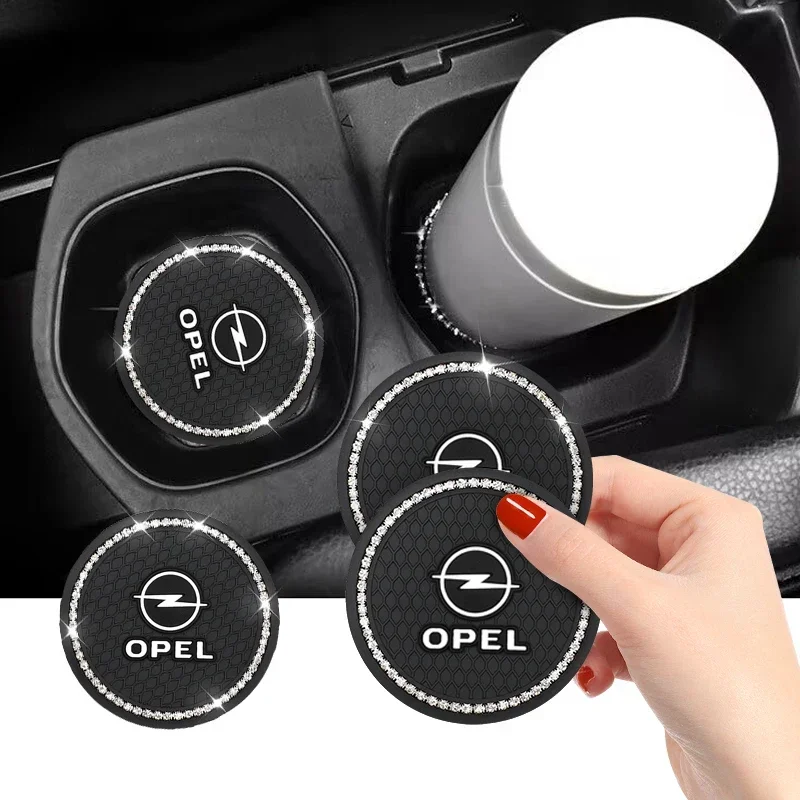 

Car Non-slip Water Cup Pad Diamond Rhinestone Bling Decoration For Opel Astra Insignia Mokka Zafira Corsa Vectra Antara Meriva