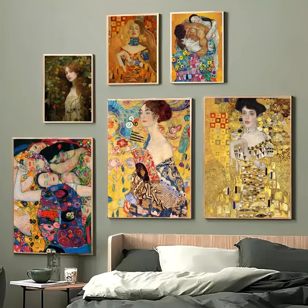 Poster Paper Print Home Living Room Bedroom Entrance Bar Restaurant Cafe Art Painting Decoration Gustav Klimt