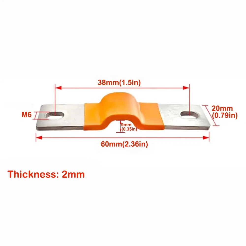 New 230Ah 280Ah Battery Cells Connector 2mm M6 Posts Straps Flexible Busbar Terminal Post Connection