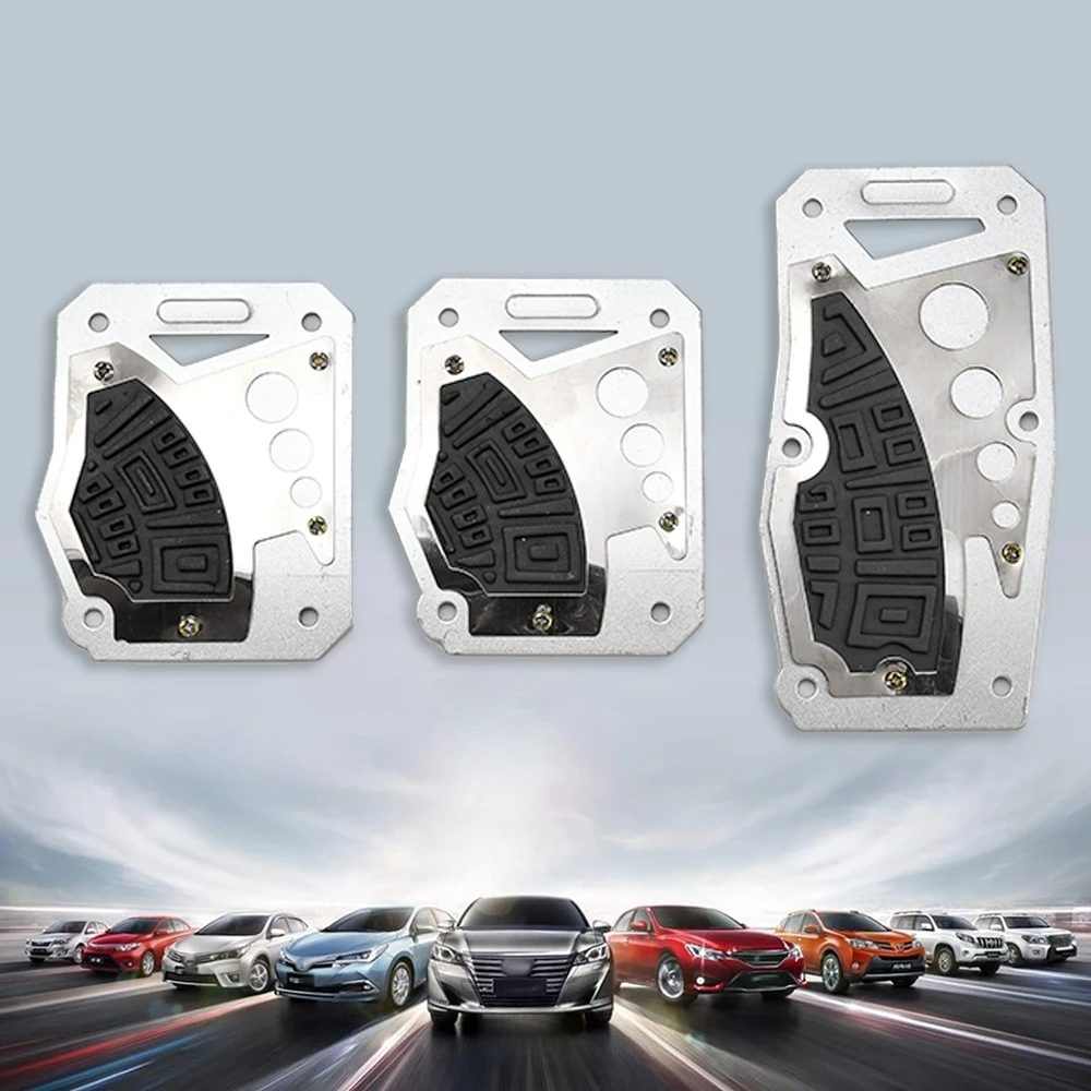 3 PCS Non Slip Car Pedal Pads Gas Pedal Brake Pedal Manual Transmission Styling Pedal Covers Auto Brake Racing Gas Clutch Pedal