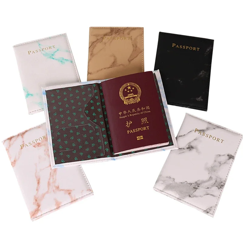 Men Women Passport Cover Travel ID Credit Card Passport Holder Protect Cover Bank Card Passport Business PU Leather Wallet Case