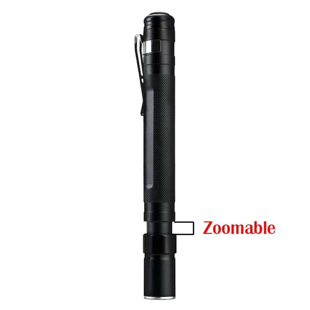 2000lm LED Flashlight mini Medical Handy Pen Light LED Torch Lamp With Stainless Steel Clip Pocket Led Flashlight